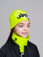 Комплект трикотажный для девочек: шапка, снуд