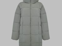 Длинный пуховик с капюшоном