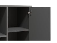 Стеллаж Изи 90x152 Графитовый/Розовый