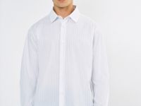 Рубашка в полоску O'STIN x Яндекс Книги, Белый