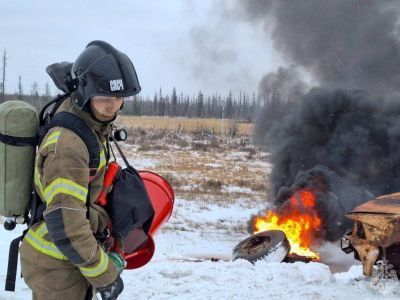 Последствия условного ДТП ликвидировали на федеральной трассе «Вилюй» в Якутии