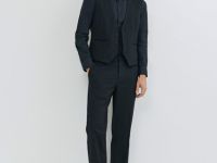 Брюки из структурной ткани, Черный