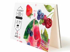 Склейка Малевичъ для акварели "Sweet dreams", Fin, High white, 200 г/м, 10х15 см, 20 л