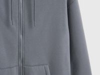 Утеплённая толстовка на молнии, Серый