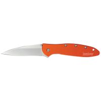 Полуавтоматический складной нож Kershaw Leek, сталь 14C28N, рукоять анодированный алюминий, оранжевый