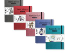 Скетчбук для графики Малевичъ "GrafArt Sketch" 14,5х19 см 80 л 110 г, розовый
