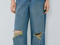 Джинсы со средней посадкой, Синий