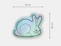 Стикер объемный "Заяц"