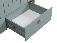 Распашной шкаф Руффи 4-128x218 Серо-зеленый