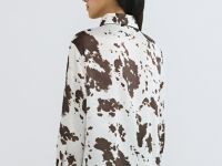 Блузка с анималистичным принтом, Оранжевый