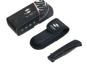 Нож складной Stinger 102 мм, сталь 8Cr14MoV, рукоять сталь/G10, черный