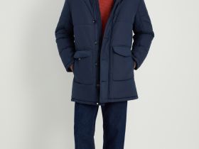 Полупальто утепленное с воротником-стойкой