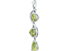 Подвеска из серебра с хризолитами э0611пд01260373