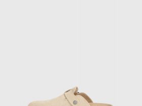 Сабо из натуральной замши, Бежевый