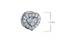 Пусеты из серебра э0612пс04210028