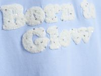 Футболка с аппликацией для девочек, Голубой