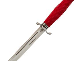 Нож Витязь B5400-2 Разведчик, сталь 9Cr18MoV, рукоять эластомер, красный