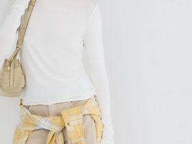 Лонгслив с содержанием модала и шёлка, Бежевый