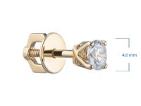 Пусеты из желтого золота э0312пс07220206