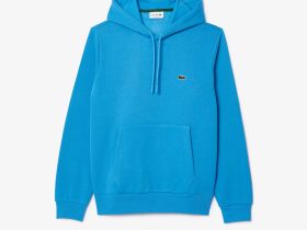 Мужское худи Lacoste классического кроя с флисом