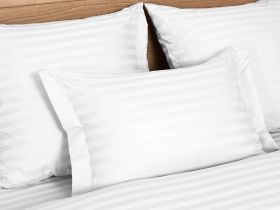 Постельное белье Белый, страйп-сатин 40961-1