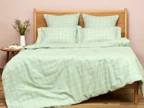 Постельное белье полукомплект Quadretti, зеленое