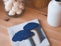 Подставка керамическая для чайника "Букет Васильков"