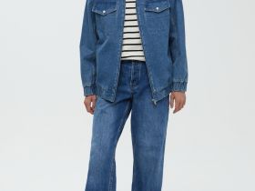 Джинсовая куртка на молнии