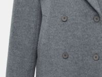 Двубортное пальто с отложным воротником