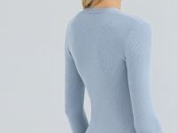 Вязаное платье мини, Голубой