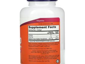 NOW Foods, E-1000, витамин E со смешанными токоферолами, 670 мг (1000 МЕ), 100 капсул