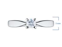 Помолвочное кольцо из белого золота с бриллиантом э4001кц09150800