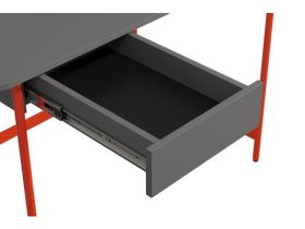 Письменный стол Изи 120x67 Графитовый/Оранжевый