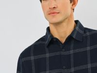 Куртка-рубашка в клетку, Синий