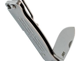 Складной нож Sanrenmu PT611-SF, сталь 12C27, рукоять нержавеющая сталь, серый