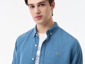 Мужская льняная рубашка Lacoste