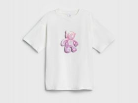 Футболка с принтом для девочек, Белый