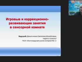 Международный вебинар "Игровые и коррекционно-развивающие занятия в сенсорной комнате"