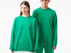 Флисовый свитшот Lacoste унисекс