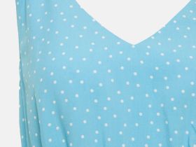 Сарафан миди приталенного силуэта с принтом в горошек