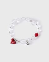 Серебристый браслет с сердечком Глория Джинс