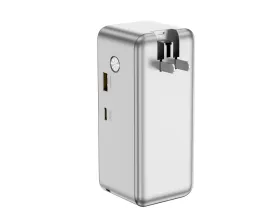 Внешний аккумулятор WiWU Mega 15000mAh 67W USB/Type-C/адаптер/кабель Type-C (PM501) (серебристый)