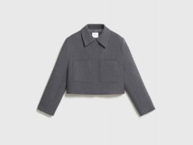 Укороченный жакет для девочек, Серый