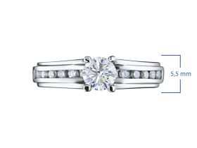Кольцо из белого золота э4712кц09150600