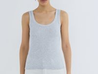 Базовая майка в рубчик, Серый