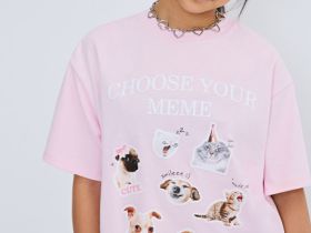 Футболка c AR-принтом для девочек, Розовый