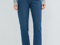 Утеплённые джинсы Mom, Синий