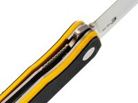 Складной нож Снайпер Техно малый, сталь VG-10, рукоять G10 черно-желтый