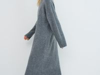 Платье-свитер с содержанием шерсти, Серый