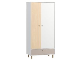 Распашной шкаф Дикинс 2-85x190 Береза/Латте